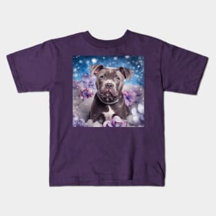 Cute blue nose Staffy Kids T-Shirt